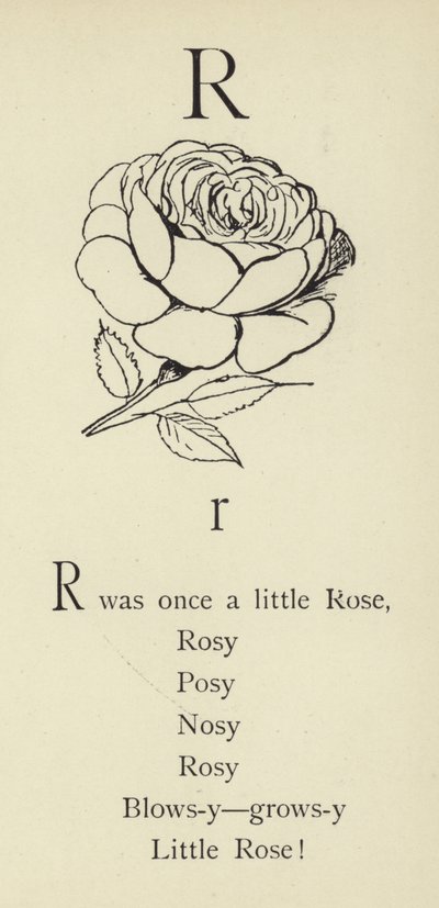 The letter R by Edward Lear
